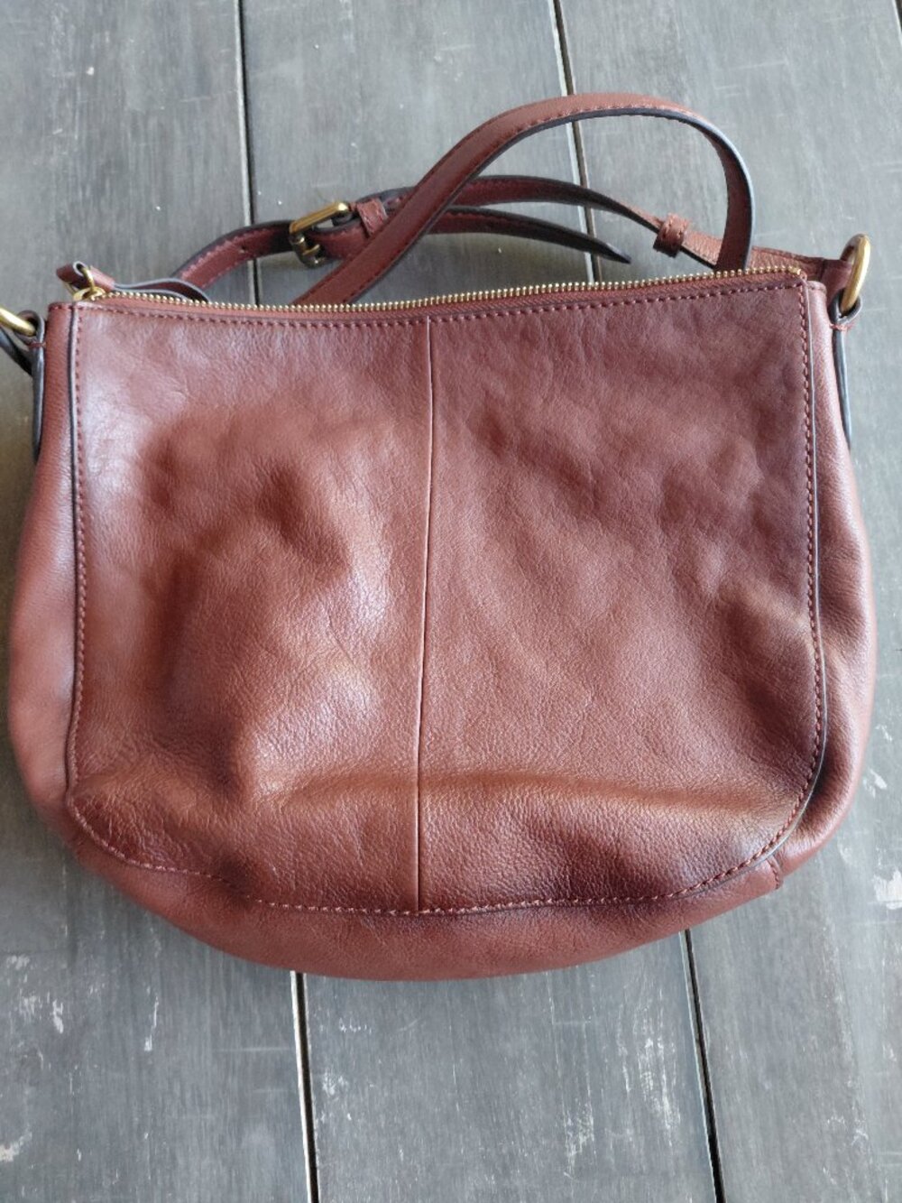 Frye brown leather buckle crossbody bag New - Picture 2 of 7